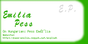 emilia pess business card